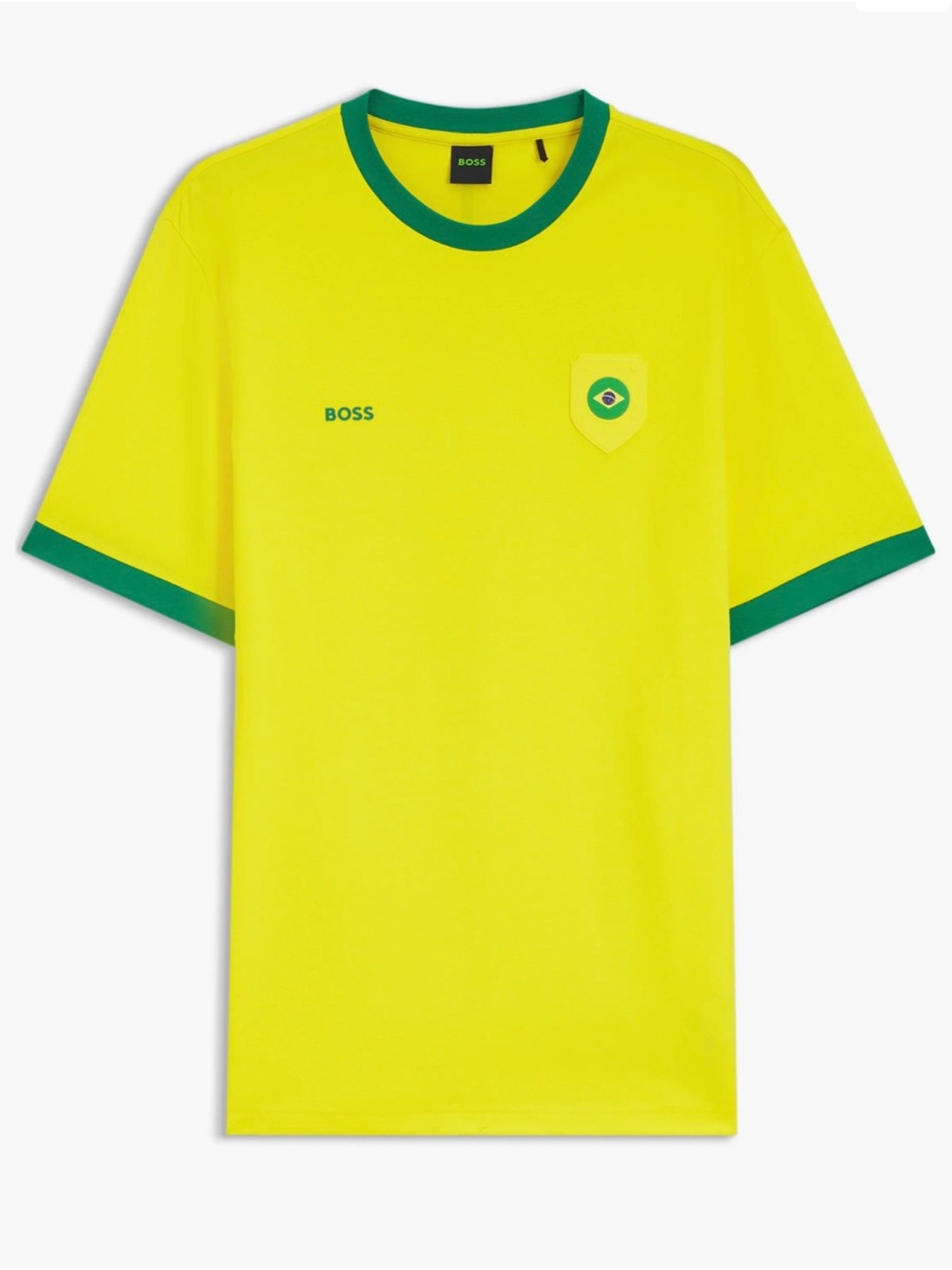 BOSS Mens Brazil Yellow & Green Short-Sleeve Tee World Cup 2026 NWT
